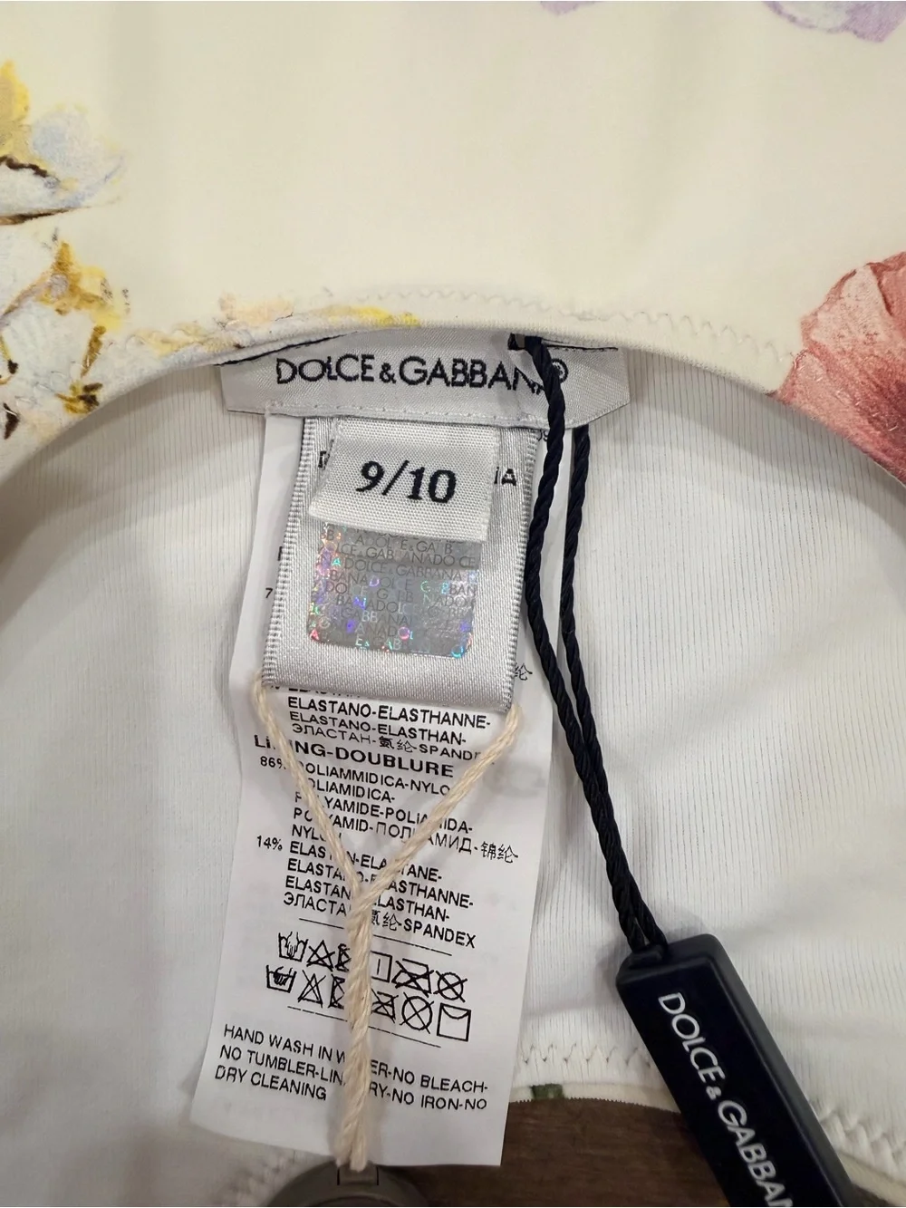 NWT Dolce & Gabbana Kids Floral Hydrangea Print Swimsuit Size 9/10